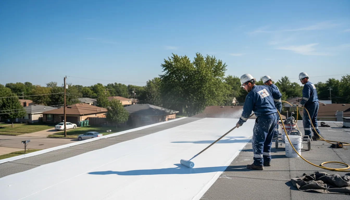 Commercial roof coating in Mesquite, TX near me